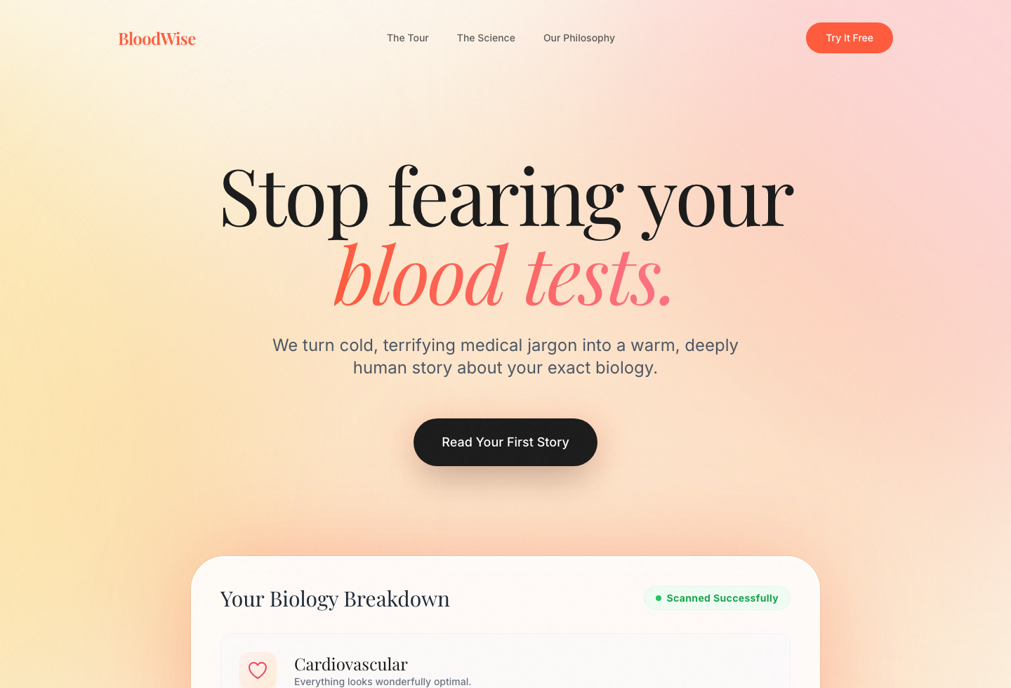 BloodWise supporting view