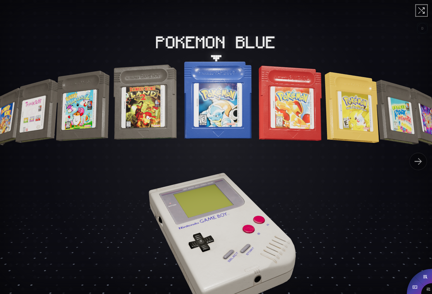 3D Game Boy Online supporting view