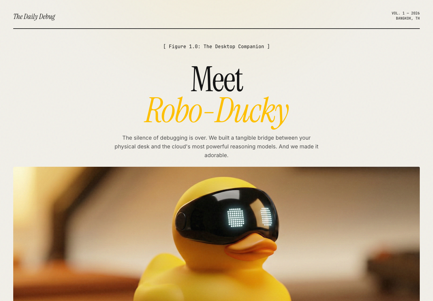 Robo-Ducky supporting view