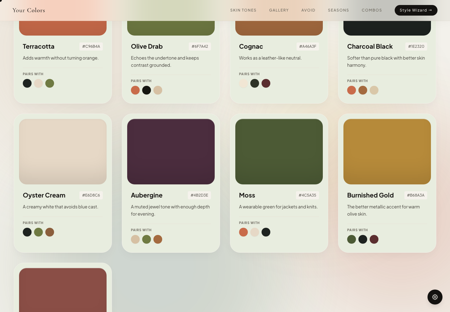 Warm Olive Skin Tones supporting view