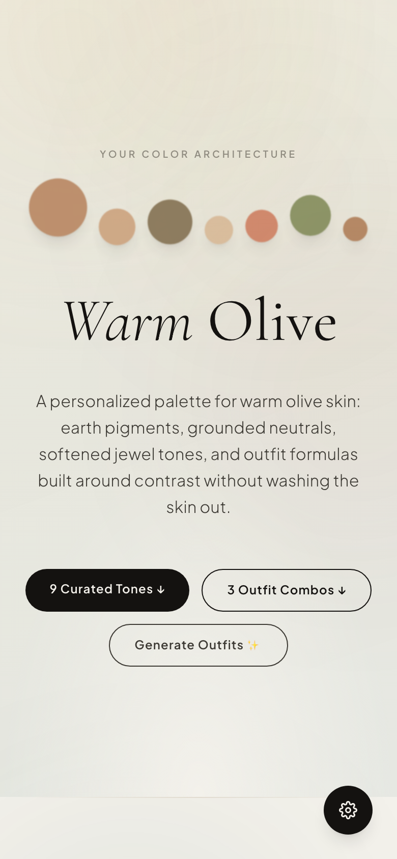 Warm Olive Skin Tones supporting view