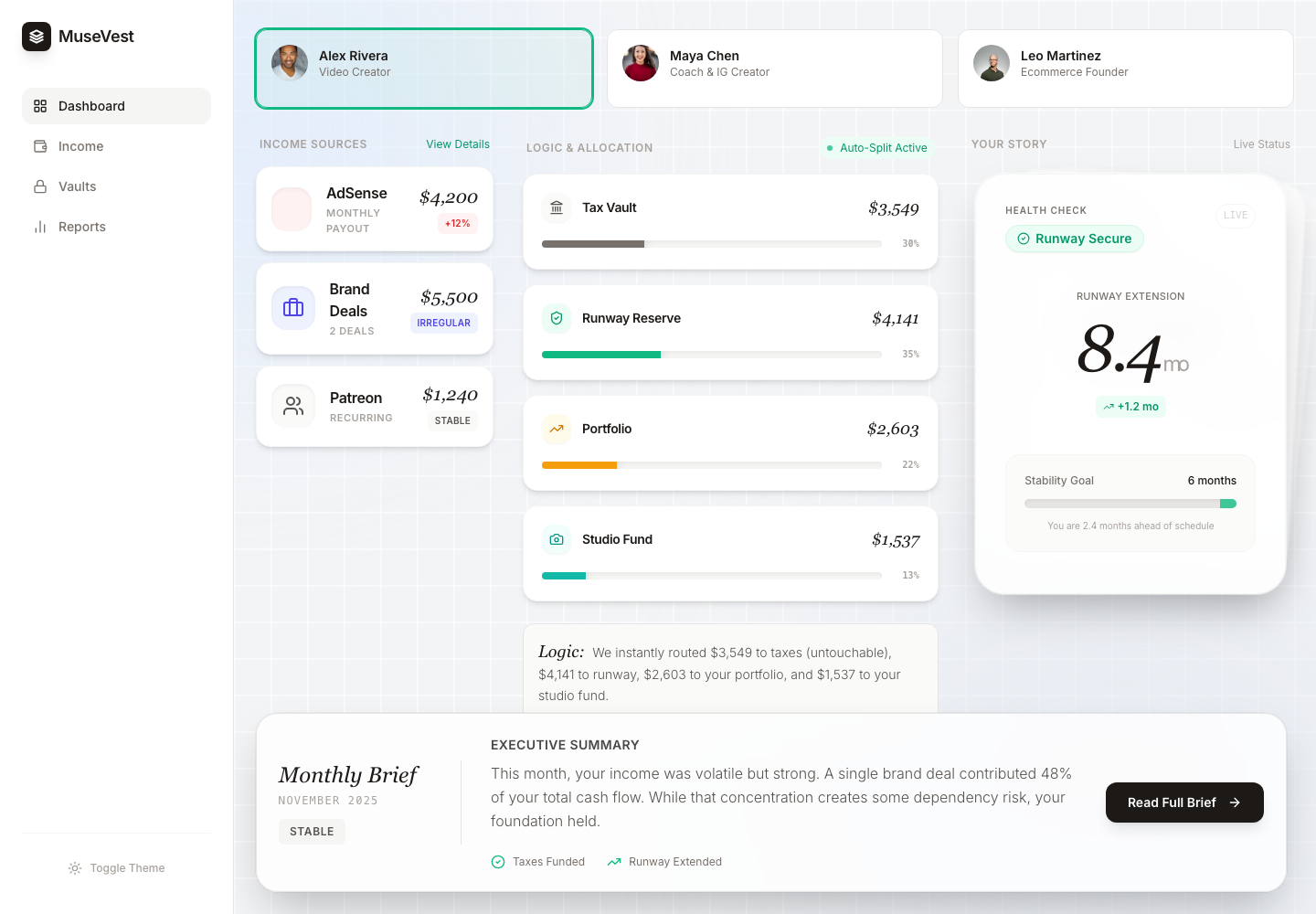 MuseVest interface preview