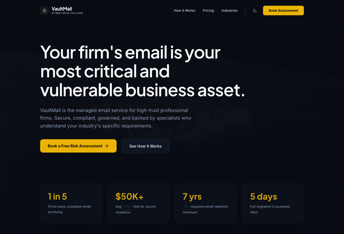 VaultMail interface preview